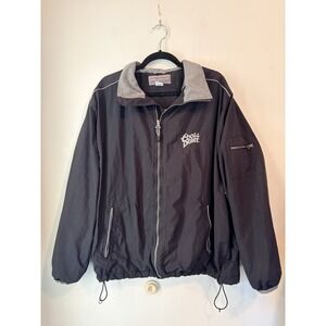 Page And Tuttle Coors Light Windbreaker Jacket‎ Black Mens XL Lined Embroidered